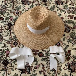 Sarah Bray Bermuda straw poppy sun hat medium-large size